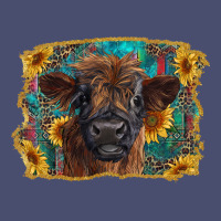 Highland Cow Calf With Western Background Vintage Tee | Teevron