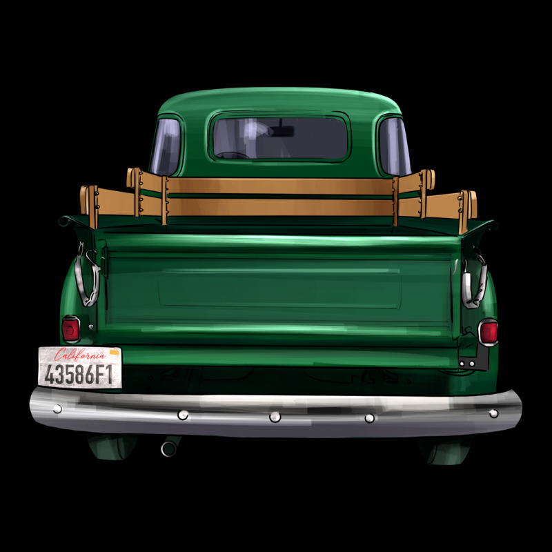Western Green Truck Back View Long Sleeve Tee by FaDigitalArtStudio | Teevron