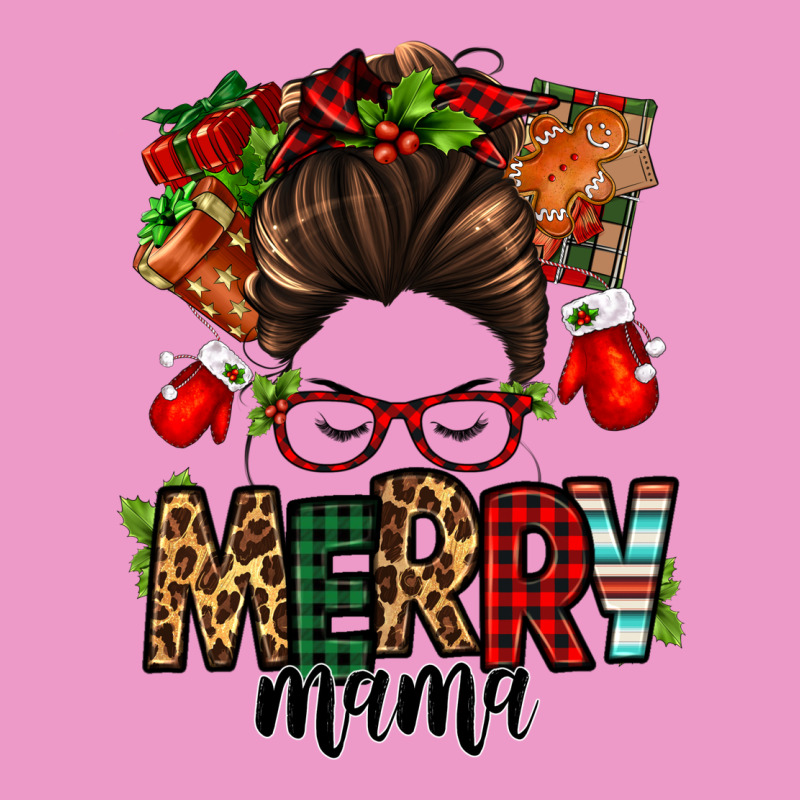 Christmas Merry Mama Messy Bun Urban Hoodie by Jasminsmagicworld | Teevron