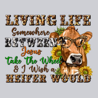 Living Life Somewhere Between Jesus Take The Wheel Heavyweight Sweatshirt | Teevron