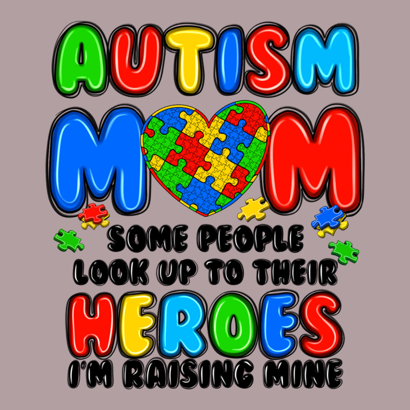 Autism Mom Some People Look Up To Their Heroes I'm Vintage Hoodie by JahusDesignShop | Teevron