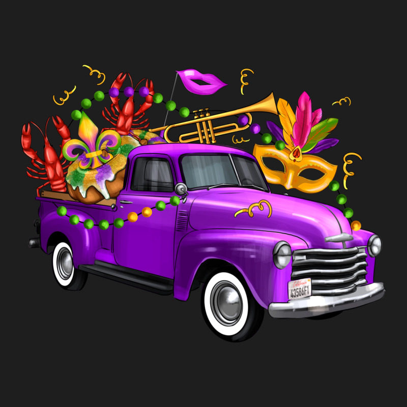 Mardi Gras Truck King's Cake Classic Tee by FaDigitalArtStudio | Teevron