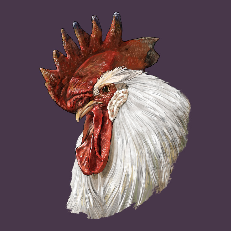 Leghorn Rooster Head Heavyweight Hoodie by LillyAllenDesigns | Teevron