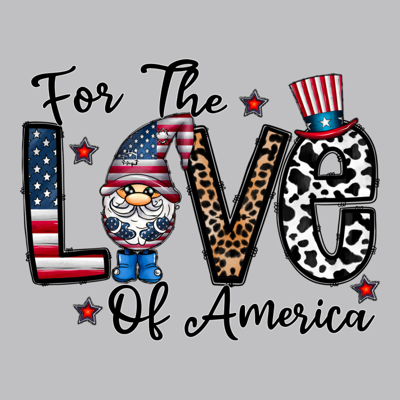 For The Lovee Of America Gnome Long Sleeve Tee by CowhideDigitalArt | Teevron