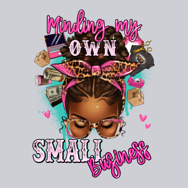 Minding My Own Small Business Afro Messy Bun Heavyweight Sweatshirt by texasbilliewilder | Teevron