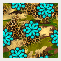 Camouflage Leopard Gemstone Seamless Pattern Zipper Hoodie | Teevron