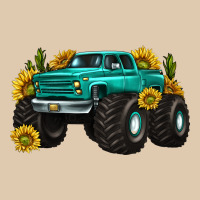 Monster Truck With Sunflower Western Heavyweight Sweatshirt | Teevron