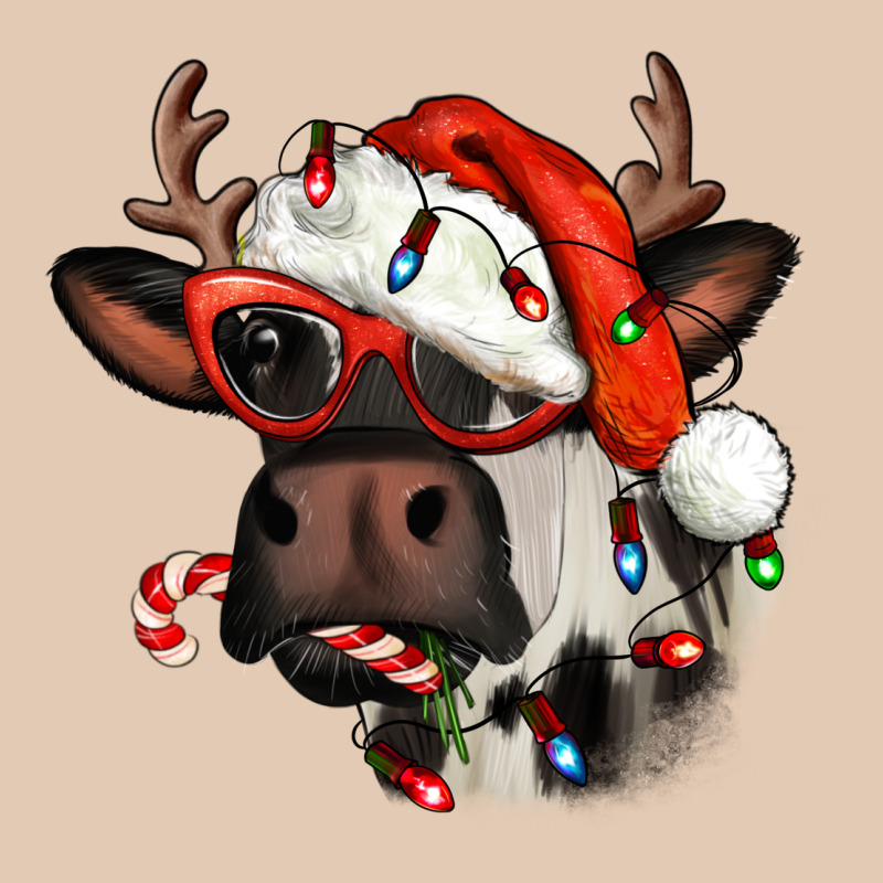 Christmas Cow With Antlers Urban Hoodie by Jasminsmagicworld | Teevron