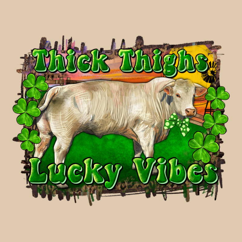 Thick Thighs Lucky Vibes Charolais Bull Heavyweight Sweatshirt by RanaPortraitStore | Teevron