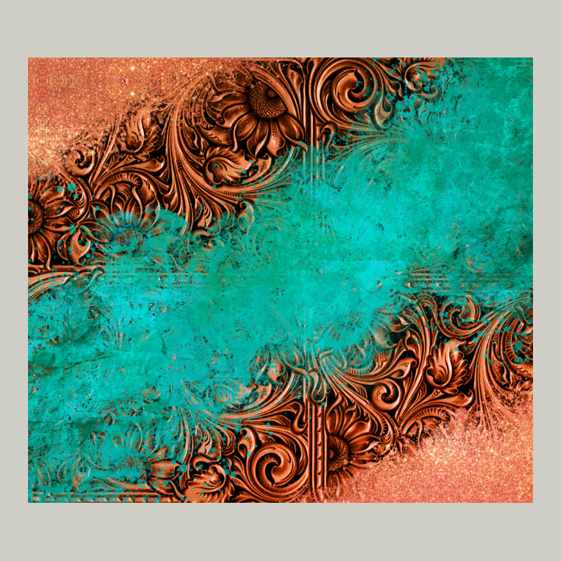 Leather Turquoise Glitter Tumbler Heavyweight Hoodie by Jasminsmagicworld | Teevron