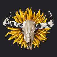 Cowhide Bull Skull And Sunflower Vintage Tee | Teevron