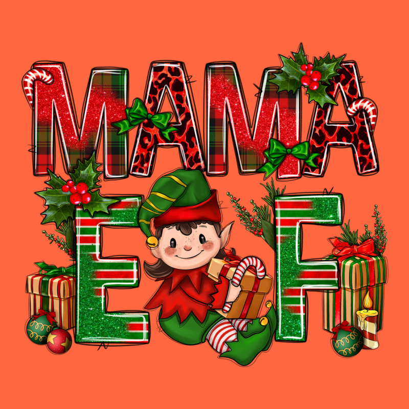 Mama Elf With Gift Christmas Premium Hoodie by NancyCooperArtShop | Teevron