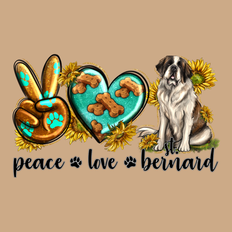 Peace Love St. Bernard Vintage Hoodie by texasbilliewilder | Teevron