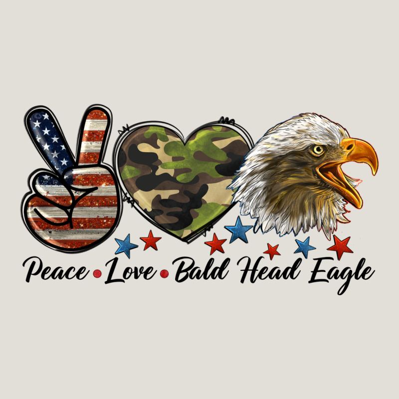 Peace Love Bald Head Eagle Heavy Core Tee by LillyAllenDesigns | Teevron