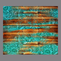 Turquoise  Leather And Wooden Pattern Tumbler Heavyweight Hoodie | Teevron