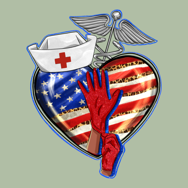 Patriotic Nurse Love Urban Heavy Tee by BarkalooDesign | Teevron
