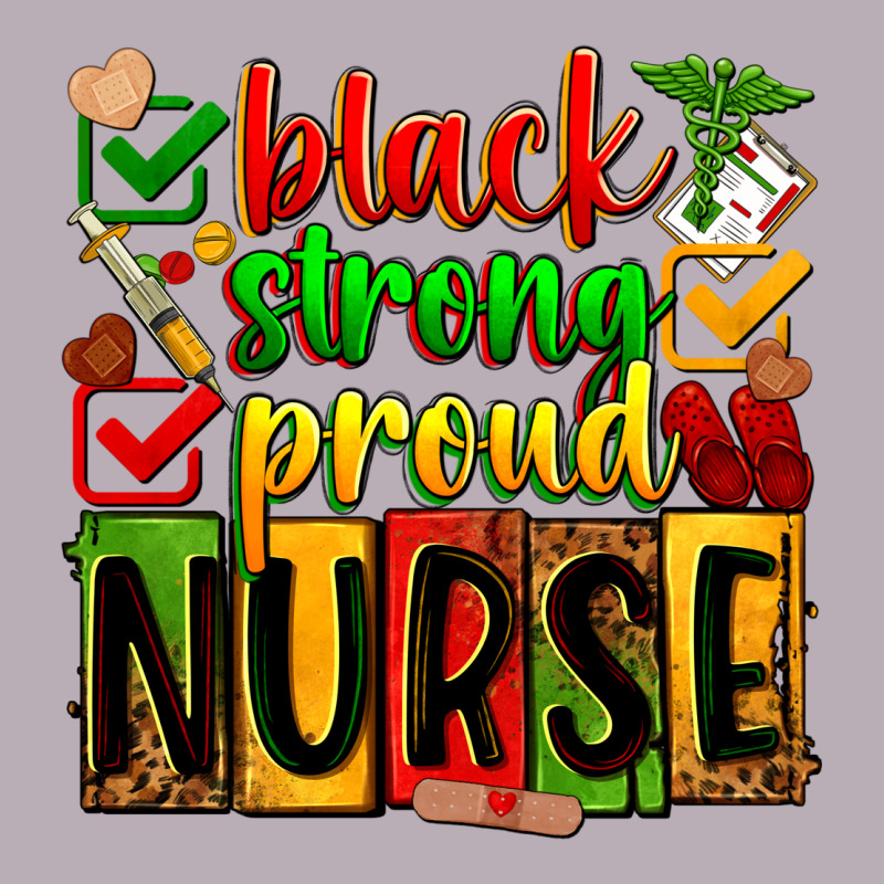 Black Strong Proud Nurse Vintage Tee by Zillion Design Studio | Teevron