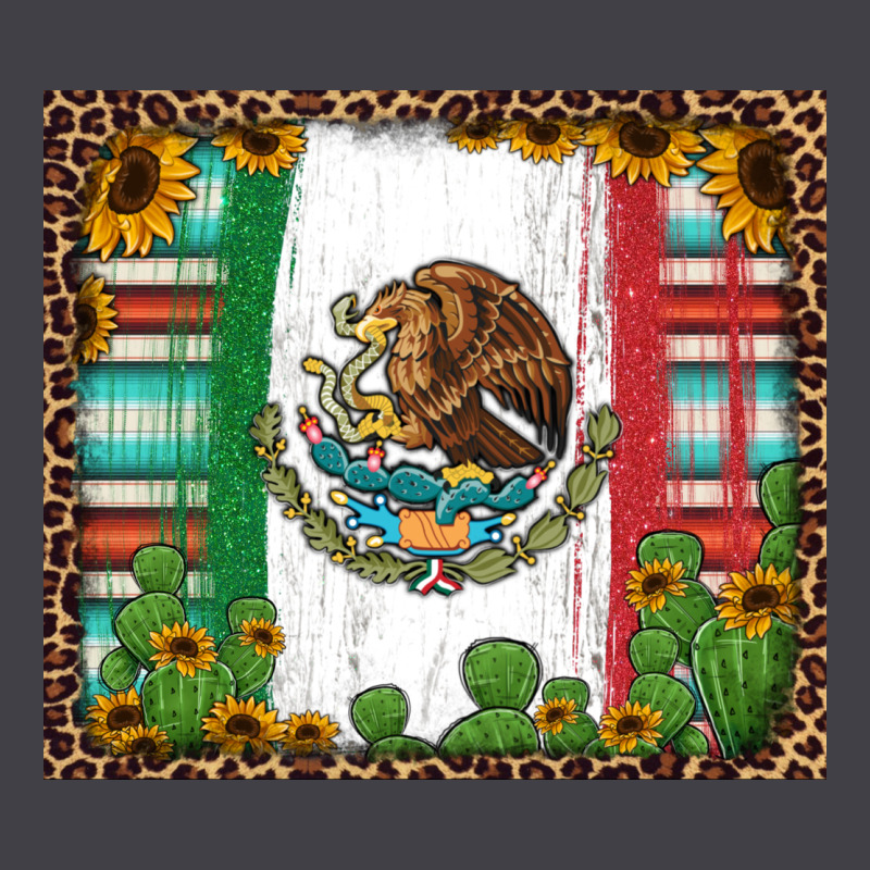 Mexican Flag Background With Cactus And Sunflower Tumbler Heavyweight Hoodie by Jasminsmagicworld | Teevron
