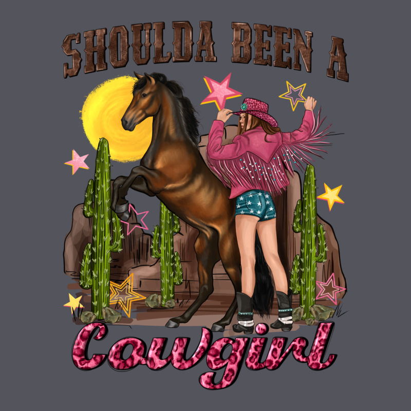 Shoulda Been A Cowgirl Bucking Horse Vintage Hoodie by texasbilliewilder | Teevron