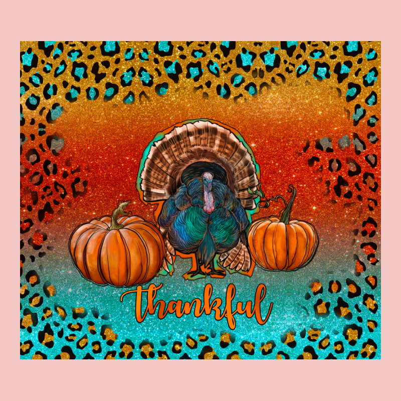 Thankful With Turkey And Pumpkins Urban Heavy Tee by RanaPortraitStore | Teevron
