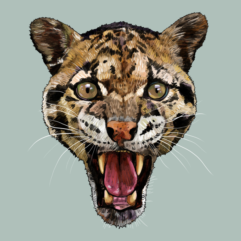 Ocelot Head Heavyweight Hoodie by LillyAllenDesigns | Teevron