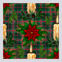 Christmas Candle And Ornaments Seamless Pattern Zipper Hoodie | Teevron