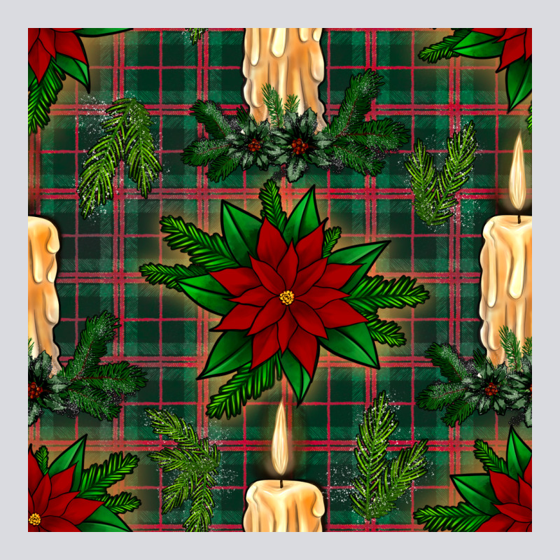 Christmas Candle And Ornaments Seamless Pattern Zipper Hoodie by BundleAndBundleShop | Teevron