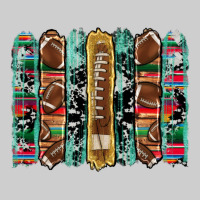 Football Serape Cowhide Turquoise Glitter  Brushstrokes Premium Tee | Teevron