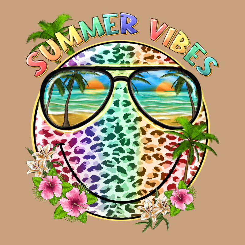 Summer Vibes With Smile Face And Leopard Vintage Tee by texasbilliewilder | Teevron