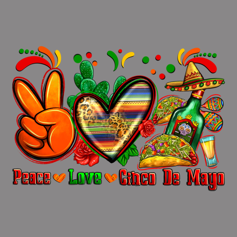 Peace Love Cinco De Mayo Vintage Tee by Zillion Design Studio | Teevron