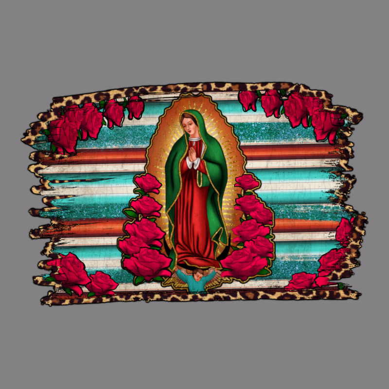 Lady Of Guadalupe Serape And Roses Heavyweight Hoodie by Jasminsmagicworld | Teevron