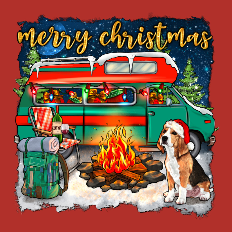 Merry Christmas With Camper Van Premium Hoodie by NancyCooperArtShop | Teevron