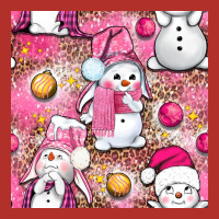 Pink Christmas Cute Snowman Premium Hoodie | Teevron