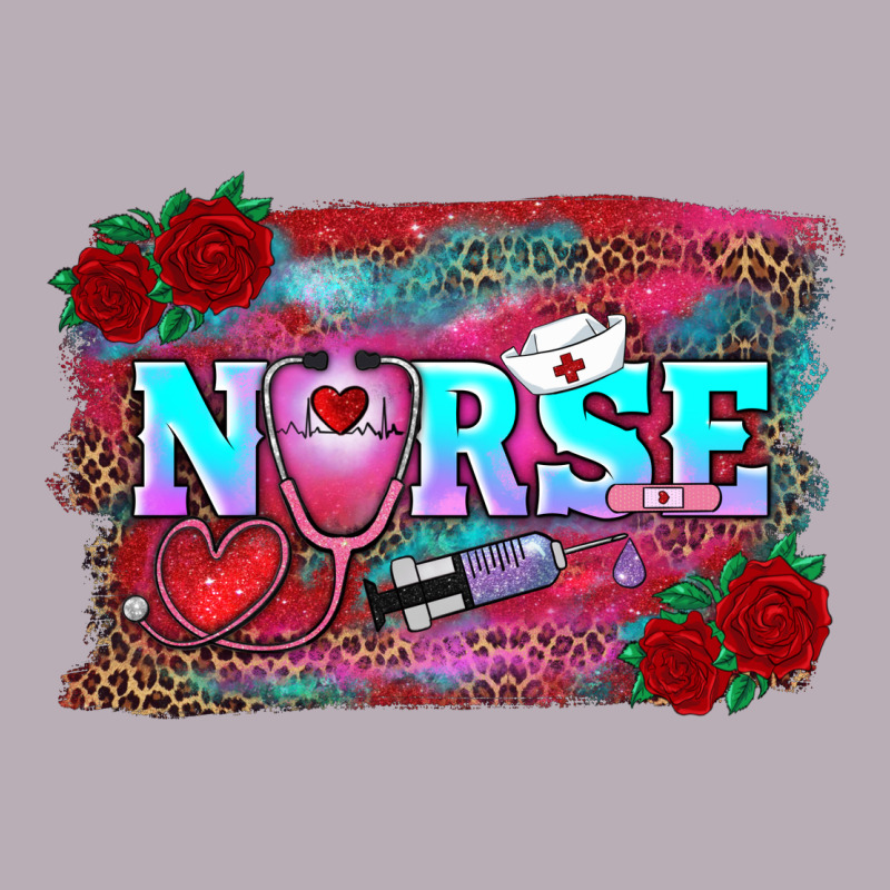 Valentine's Day Nurse With Leopard And Turquoise Background Vintage Tee by RanaPortraitStore | Teevron