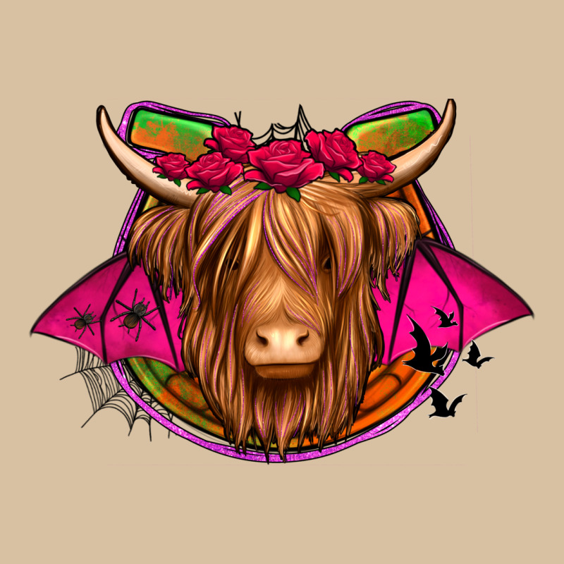 Halloween Highland Cow Horseshoe Heavyweight Hoodie by Jasminsmagicworld | Teevron