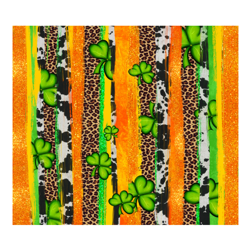 St Patricks Shamrock With Cowhide Premium Tee by Artiststas | Teevron
