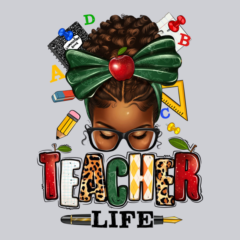 Teacher Life Afro Messy Bun Heavyweight Sweatshirt by texasbilliewilder | Teevron