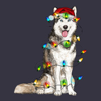 Husky Christmas Lights Vintage Hoodie | Teevron