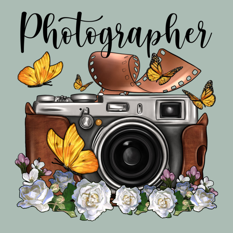 Photographer Floral Butterfly Film Roll Vintage Camera Classic Tee by FaDigitalArtStudio | Teevron