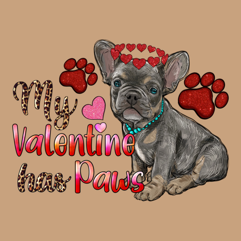 My Valentine Has Paws French Bulldog Vintage Tee by RanaPortraitStore | Teevron