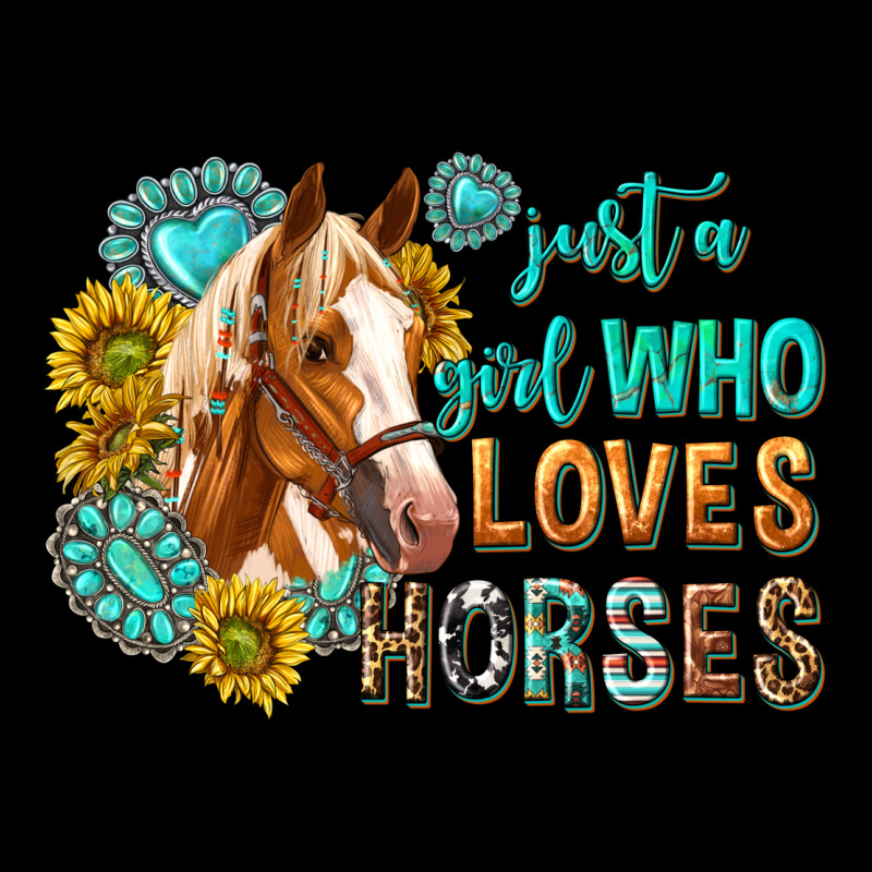 Western Just A Girl Who Loves Horses Heavyweight Sweatshirt by texasbilliewilder | Teevron