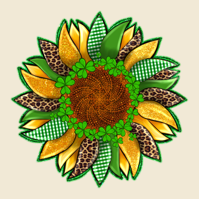 St Patricks Sunflower With Leopard  Shamrock And Glitter Premium Tee by Artiststas | Teevron