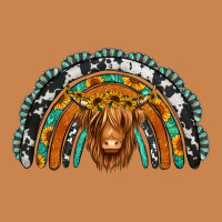Turquoise Cowhide Sunflower Headband Highland Cow Heavyweight Hoodie | Teevron