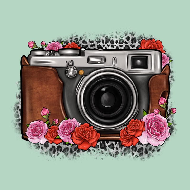 Rose Grey Leopard Vintage Camera Classic Tee by FaDigitalArtStudio | Teevron