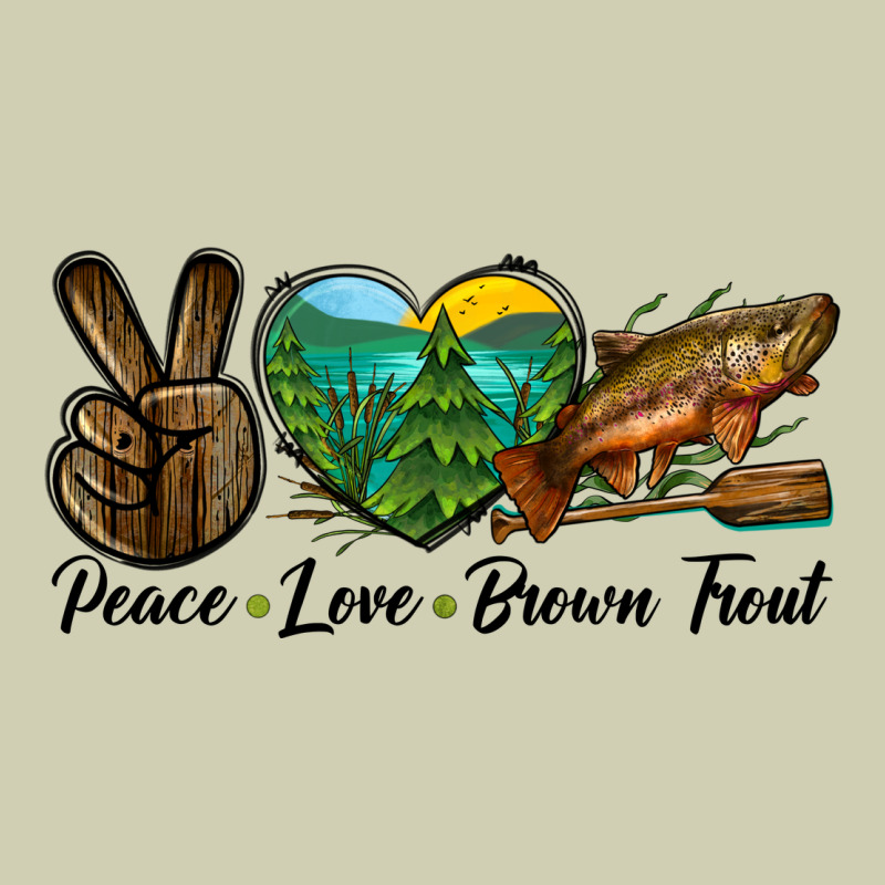 Peace Love Brown Trout Heavy Core Tee by LillyAllenDesigns | Teevron