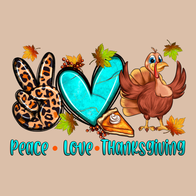 Peace Love Thanksgiving Urban Heavy Tee by Zillion Design Studio | Teevron