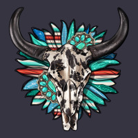 Western Bull Skull With Sunflower And Gemstone Vintage Hoodie | Teevron