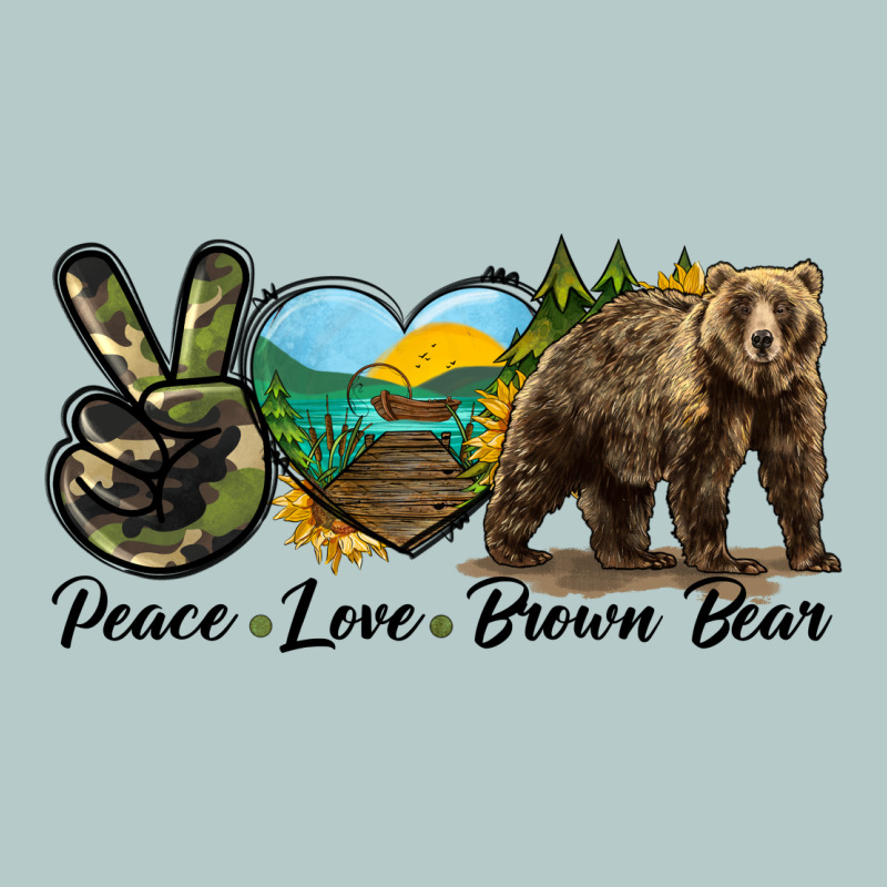 Peace Love Brown Bear Heavy Core Tee by LillyAllenDesigns | Teevron