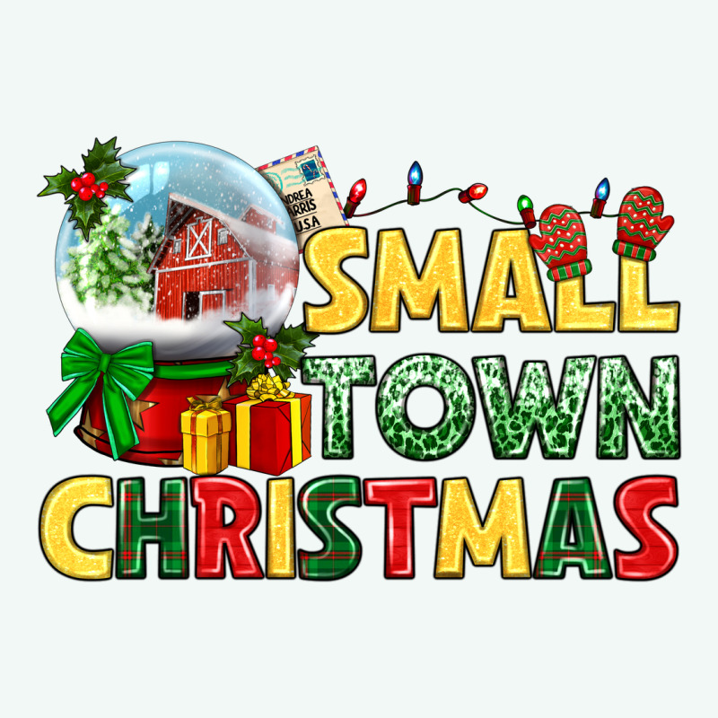 Small Town Christmas Premium Hoodie by NancyCooperArtShop | Teevron
