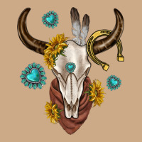 Western Cow Skull Vintage Hoodie | Teevron